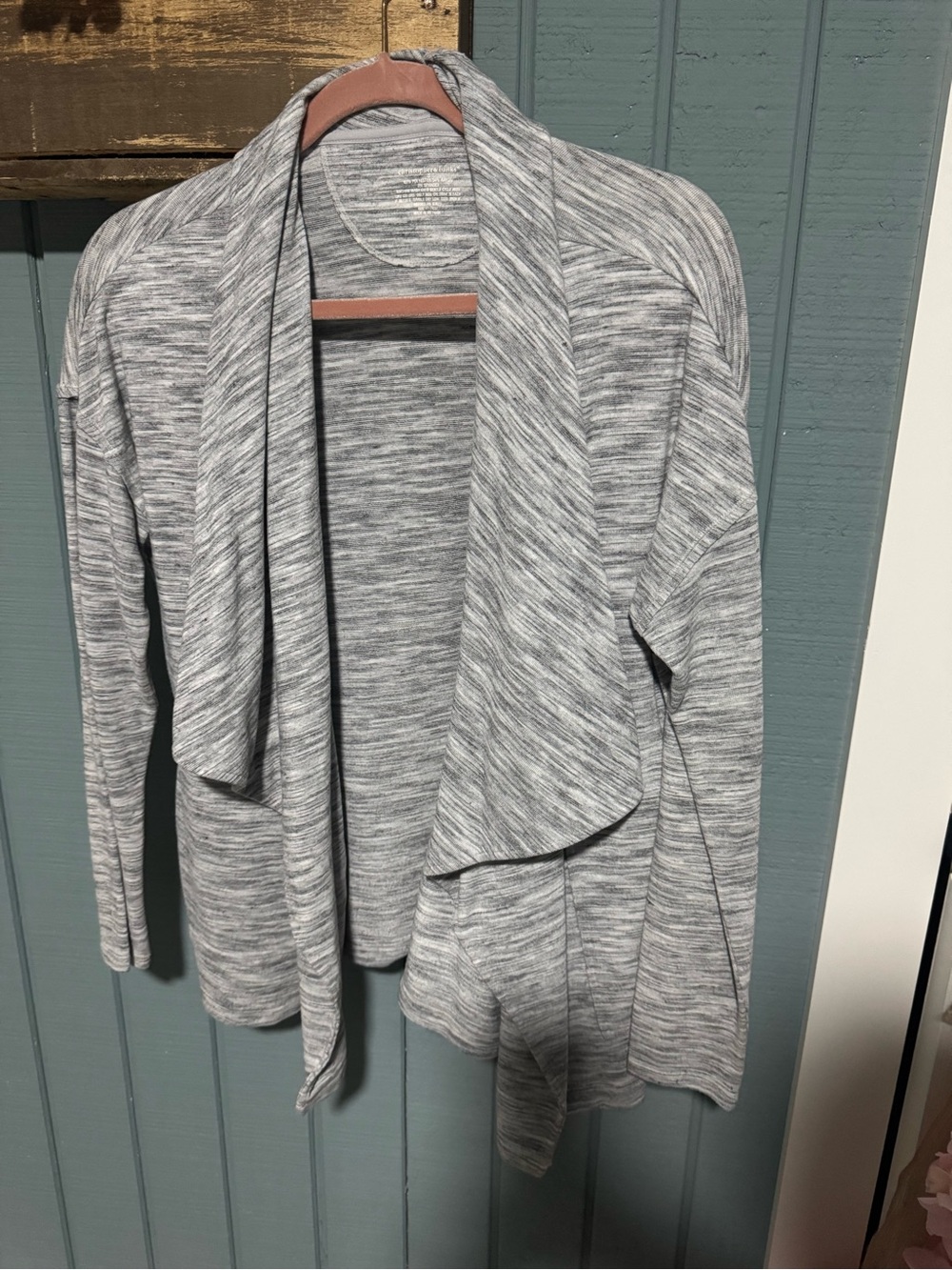 Christopher & Banks Heather Gray Open-Front Cardigan